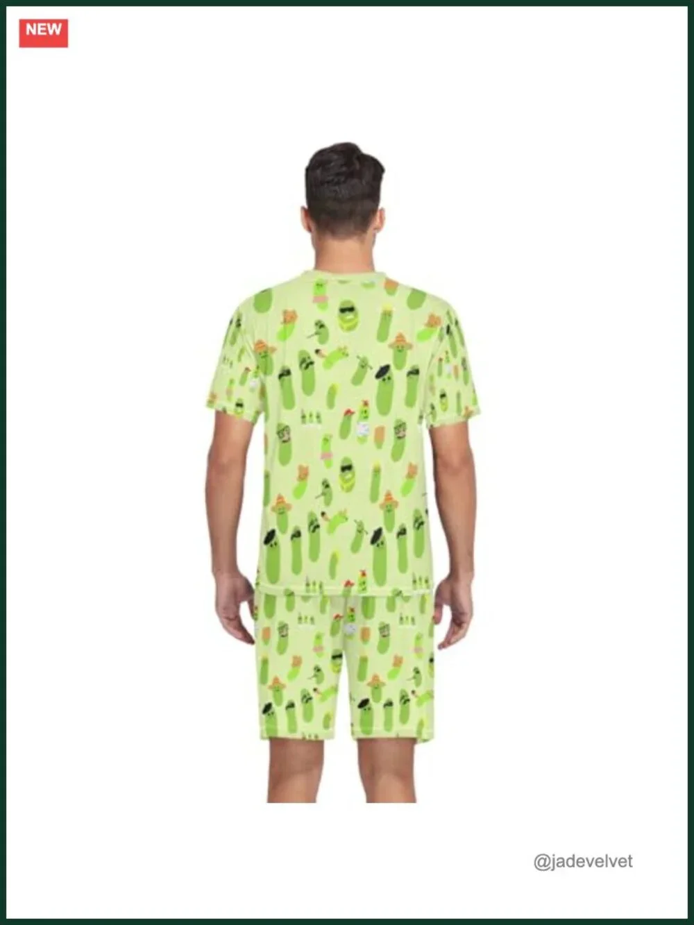 Men's Pajama Set Short Sleeve V Neck Lounge Set